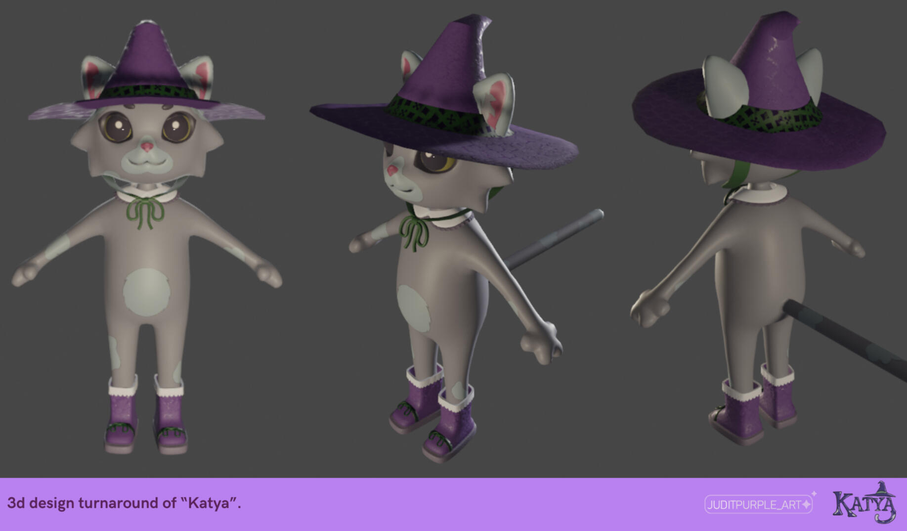 3D Character design of "Katya" for 3D shortfilm project class
